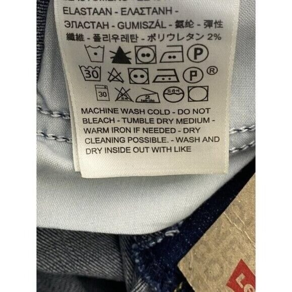 Levi's 711 Woman's Skinny Jeans Mid-Rise Distressed Blue Wash  Stretch SZ 26x30 - Picture 8 of 9